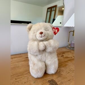 Vintage TY 14” Prayer Bear 1991 Style 5600 Gift Faith Handmade in Korea